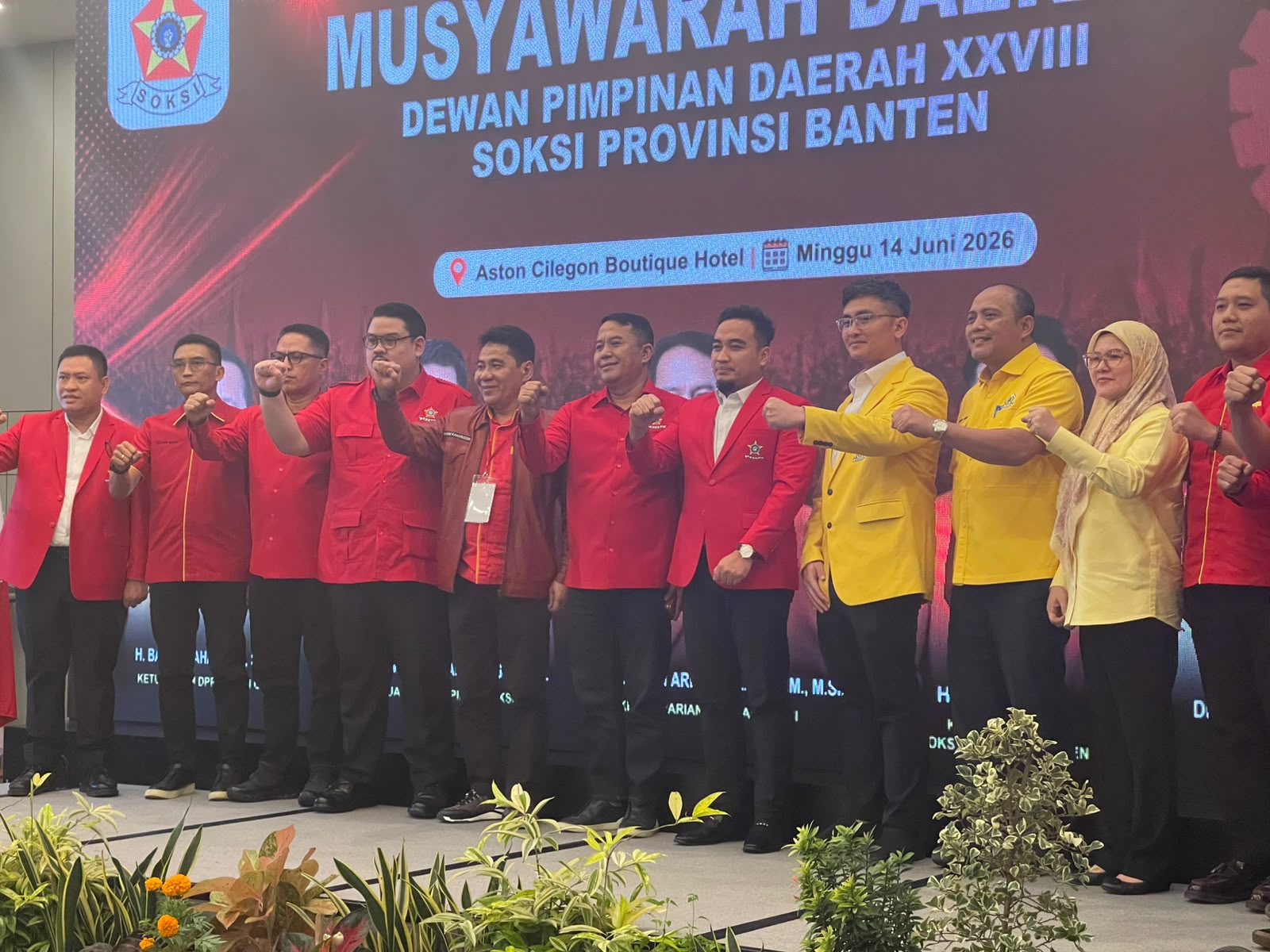 Pengurus SOKSI Banten dalam Musyawarah Daerah XXVIII di Cilegon