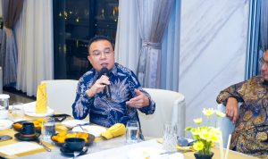 Wakil Ketua DPR RI Sufmi Dasco Ahmad memberikan tanggapan resmi di hadapan Forum Kebangsaan.
